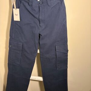 Aritzia Tna Chambers Cargo Pants Navy Blue Size 4 NWT
